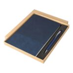 Recycled PU notebook (A5) and ballpen set Tarek - Slika 9