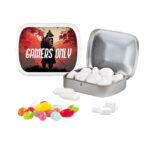 Hinged tin, white, peppermint pastilles