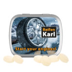 Hinged tin, matt-silver, Mini sweets, candy japanese mint - Slika 2