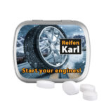 Hinged tin, matt-silver, peppermint pastilles - Slika 2