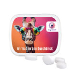 Hinged tin, white, peppermint pastilles - Image 2