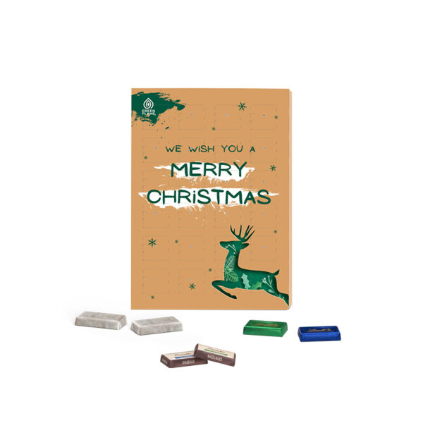 Brand wall advent calendar, share mini chocolate bars