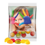 Maxi bag 50g, foil transparent, Trolli fruit jelly gums soccer ball - Slika 2