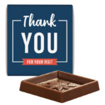 Chocolate square in jarsine paper