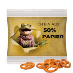 Snack midi bag, white foil with approx. 50 % paper content, salted mini pretzels - Image 2