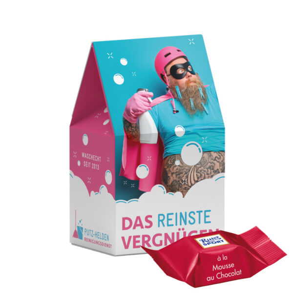 Stand- Up box, Ritter SPORT chocolate cubes Mousse au Chocolat