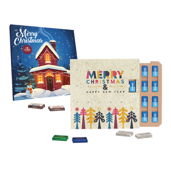 Mini bar advent calendar ECO, cardboard inlay, Sarotti mini chocolate bars