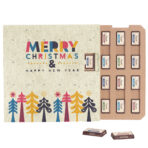 Mini bar advent calendar ECO, grass paper, cardboard inlay, Sarotti mini chocolate bars - Slika 2