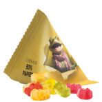 Jelly gums tetrahedron, white foil with approx. 50 % paper content, Trolli fruit jelly gums bears - Slika 2
