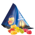 Jelly gums tetrahedron, foil transparent, Trolli fruit jelly gum bears - Image 2