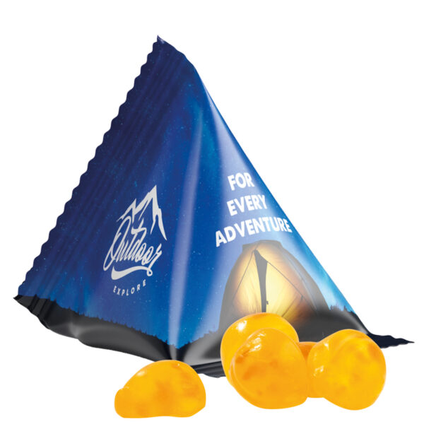 Tetrahedron, foil transparent, vitamin jelly gums