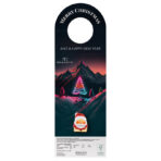 Promotional tag, chocolate santa claus