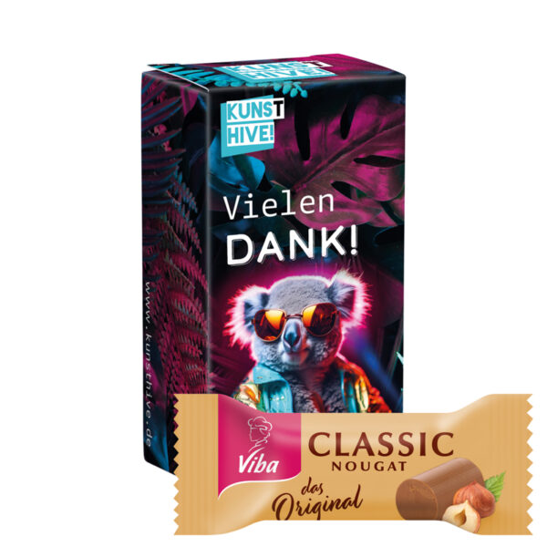 Advertising cuboid small, Viba nougat classic