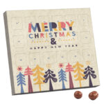 XS advent calendar, grass paper, Brandt crunchy balls, milk chocolate