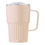 Recycled stainless steel double-walled travel mug (450 ml) Calo