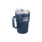 Recycled stainless steel double-walled travel mug (450 ml) Calo - Image 8