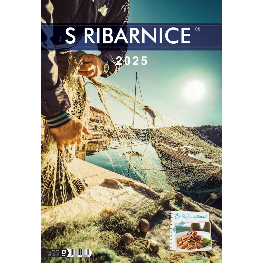 "S RIBARNICE" 13 list., dim: 33x55 cm, PVC vrećica, P/40, color kalendar