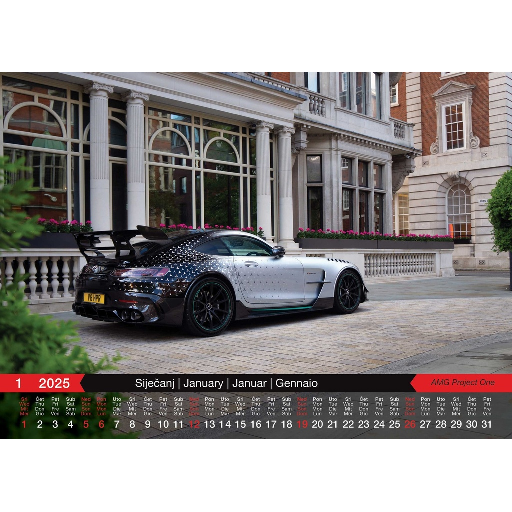 "AUTOMOBILI"  13 list., dim: 33,5x31 cm, PVC vrećica, P/50, color kalendar