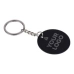 Recycled stainless steel round keychain Risa - Image 5