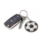Recycled stainless steel soccer ball keychain Ciro - Image 5