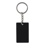 Recycled stainless steel rectangular keychain Jax - Slika 2