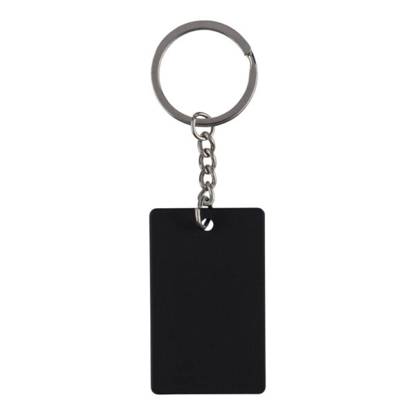Recycled stainless steel rectangular keychain Jax