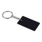 Recycled stainless steel rectangular keychain Jax - Slika 3