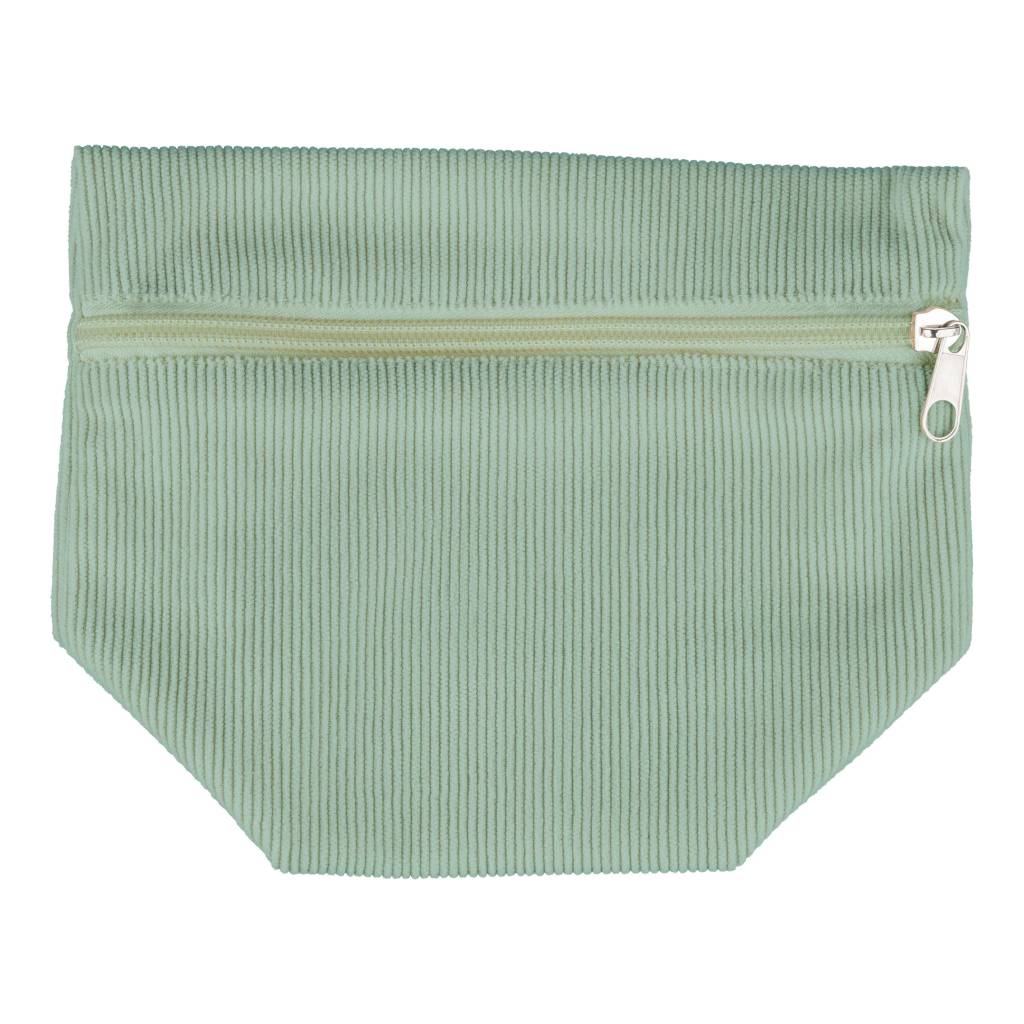 Corduroy zippered cosmetic pouch Tia