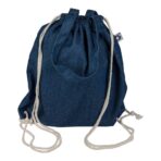 Recycled denim drawstring bag Dex - Slika 5