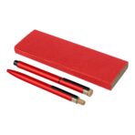 Recycled aluminium lacquered pen set Ilaria
