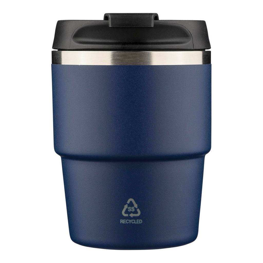 Recycled stainless steel double-walled mug (175 ml) Oli
