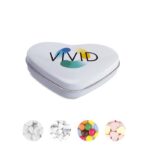 Heart shape tin container with Mints or Sweets